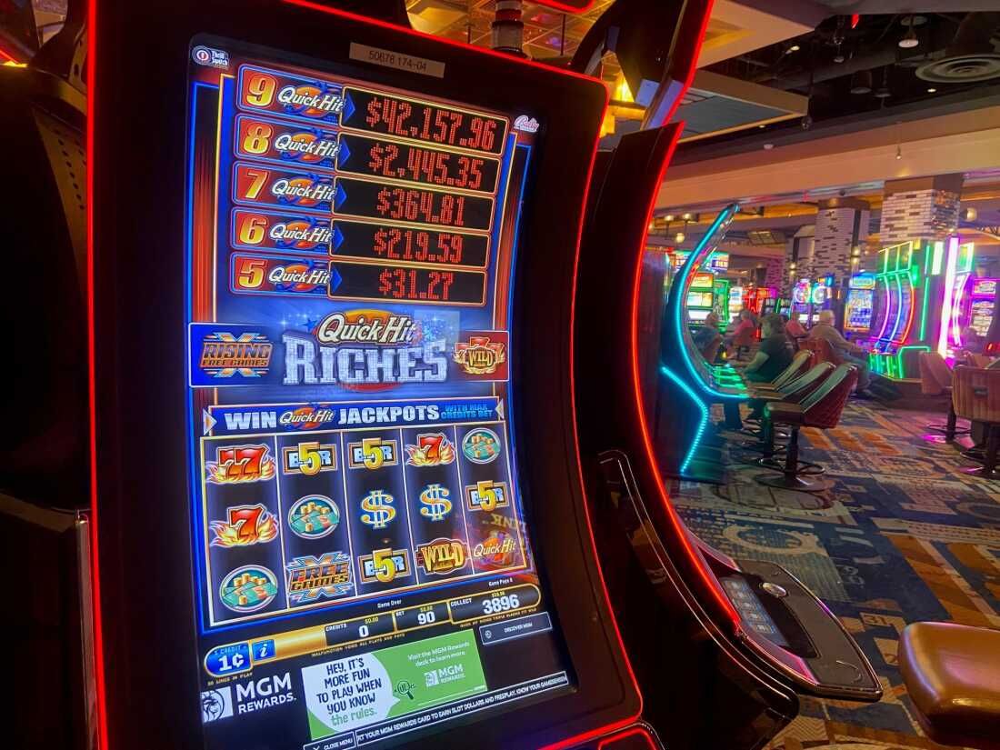 Live casino table scene